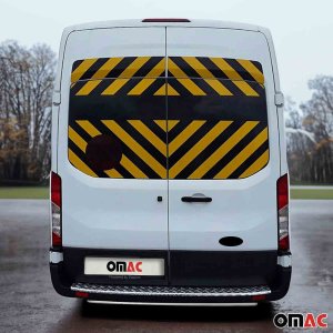 Ford Transit Rear Bumper Sill Cover - Omac - Aluminium - Matte Silver - 2015-2025